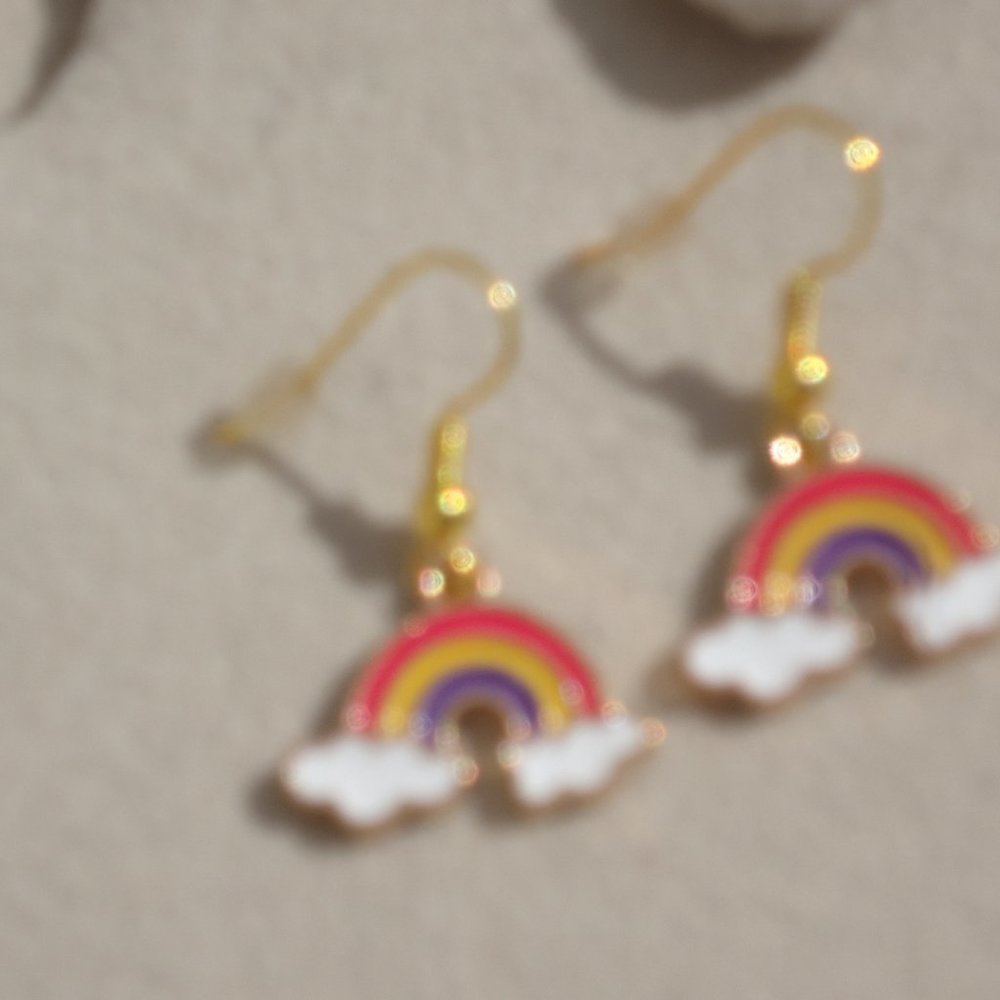 Hanging Rainbow Earrings - Picture 9 of 14